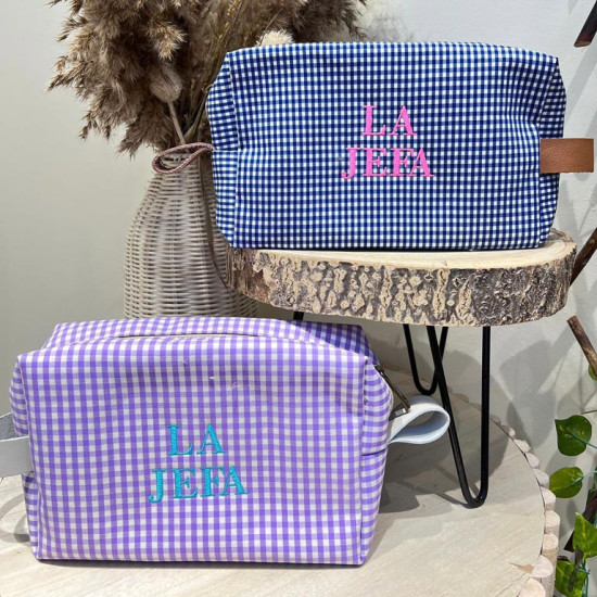 NECESER VICHY PERSONALIZADO BORDADO