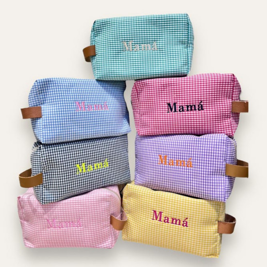 NECESER VICHY PERSONALIZADO BORDADO