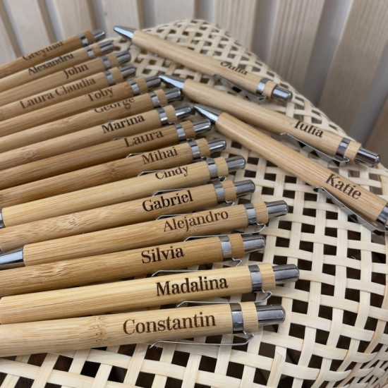 BOLÍGRAFO PERSONALIZADO BAMBÚ