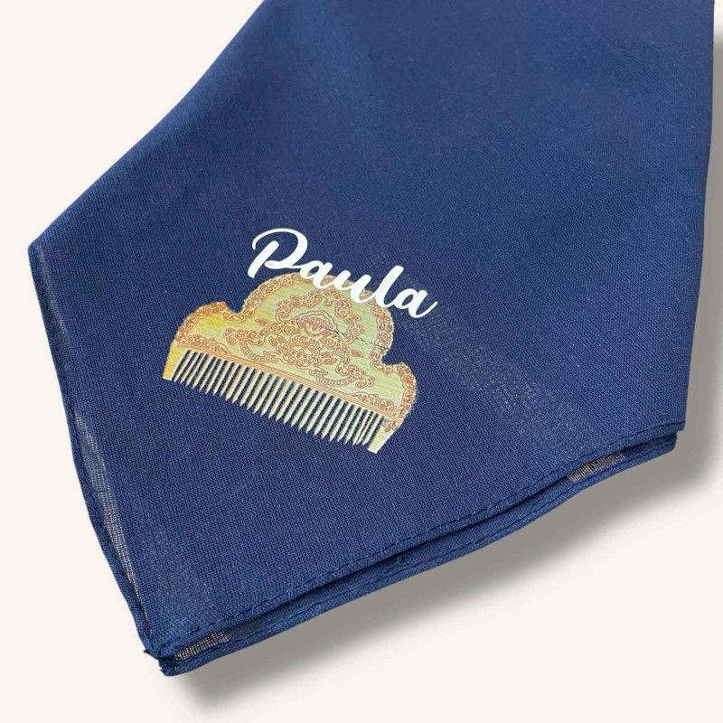 PAÑUELO FALLAS PERSONALIZADO PEINETA
