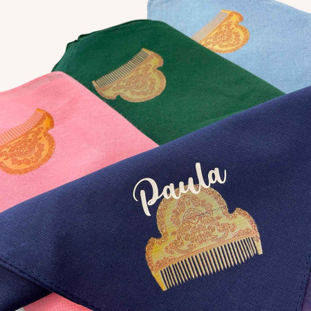 PAÑUELO FALLAS PERSONALIZADO PEINETA