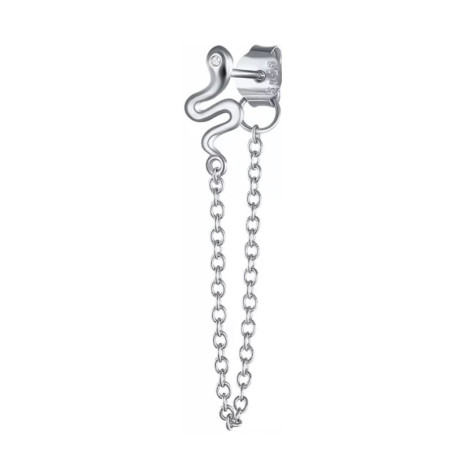 PENDIENTE SERPIENTE DORADO EN PLATA 925