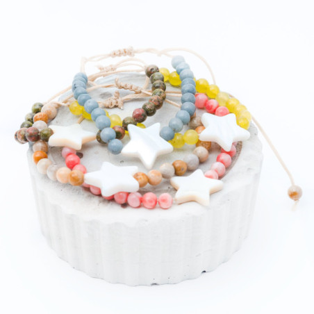 PULSERA ESTRELLA NACAR COLORES