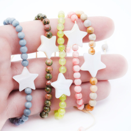 PULSERA ESTRELLA NACAR COLORES