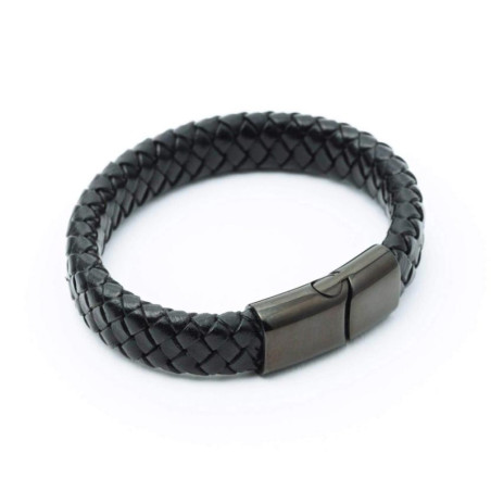 PULSERA REX CUERO & ACERO