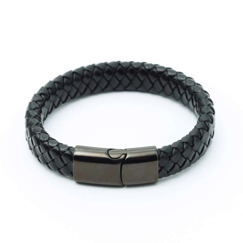PULSERA REX CUERO & ACERO