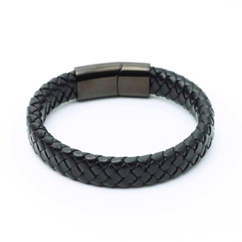 PULSERA REX CUERO & ACERO
