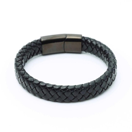 PULSERA REX CUERO & ACERO