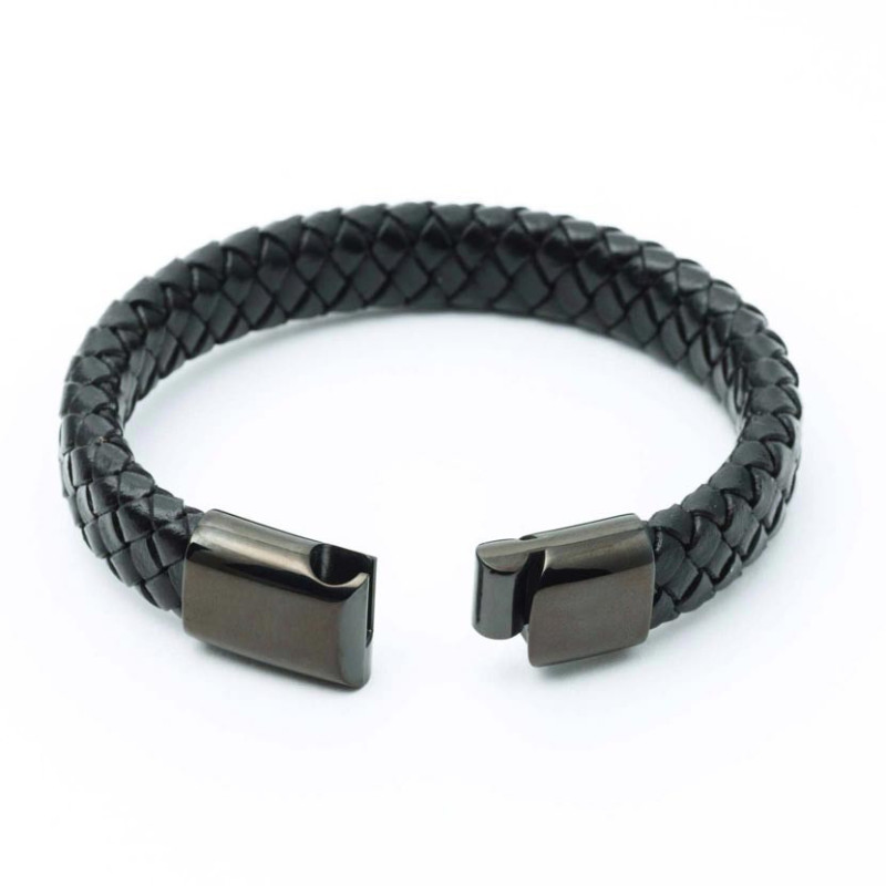 PULSERA REX CUERO & ACERO
