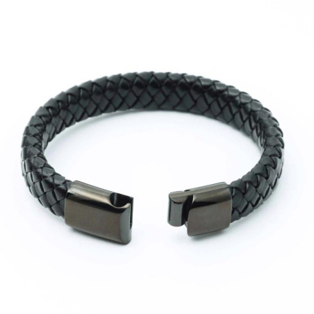 PULSERA REX CUERO & ACERO
