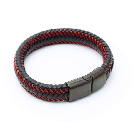 PULSERA REX CUERO & ACERO