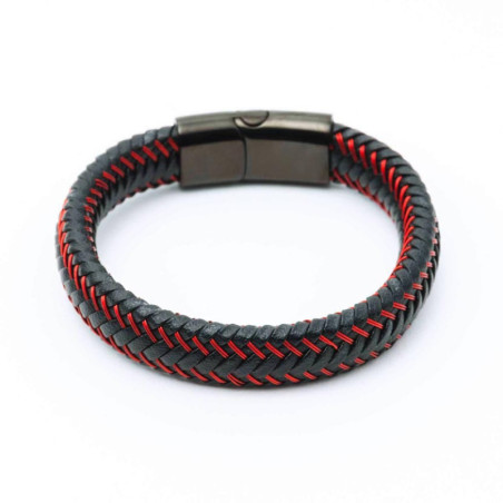 PULSERA REX CUERO & ACERO