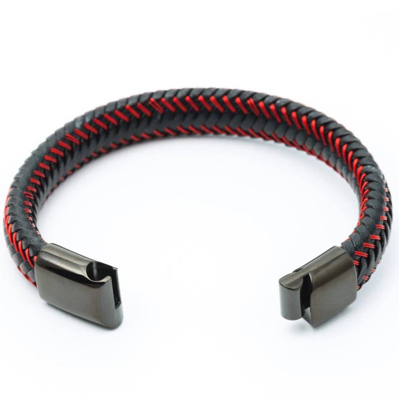 PULSERA REX CUERO & ACERO