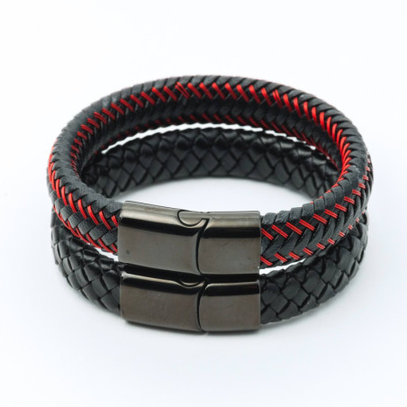 PULSERA REX CUERO & ACERO