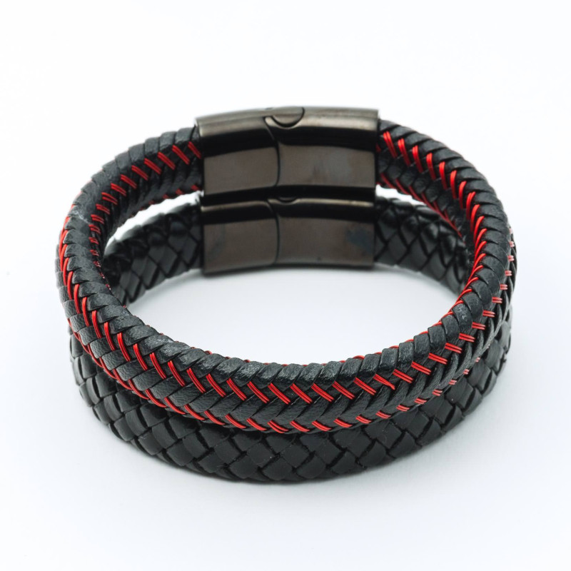 PULSERA REX CUERO & ACERO