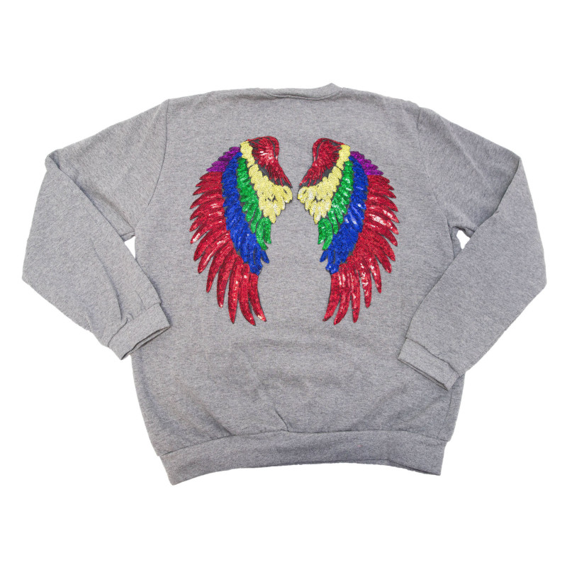 SUDADERA ALAS GRIS