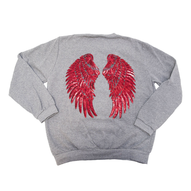 SUDADERA ALAS GRIS