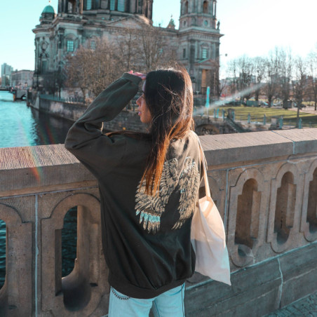 SUDADERA ALAS VERDE MILITAR