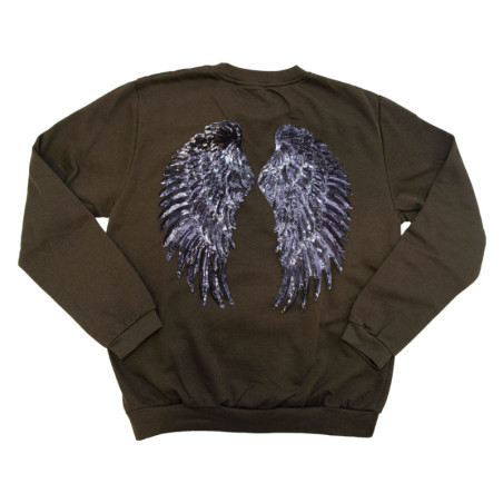 SUDADERA ALAS VERDE MILITAR