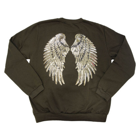SUDADERA ALAS VERDE MILITAR