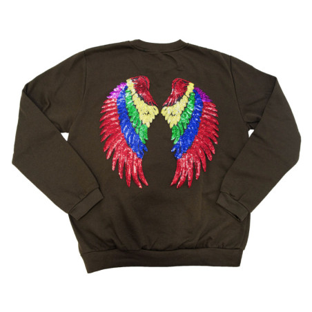 SUDADERA ALAS VERDE MILITAR