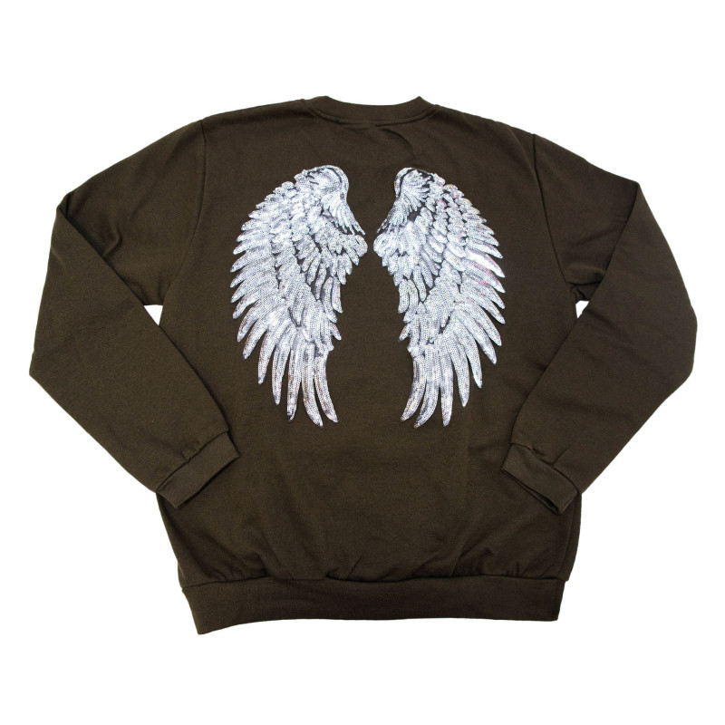 SUDADERA ALAS VERDE MILITAR